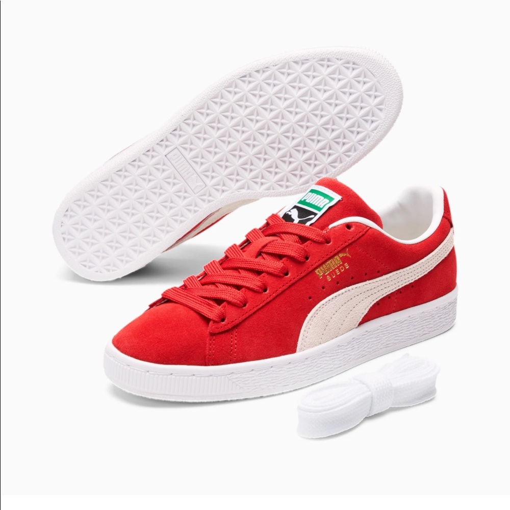 Puma suede Jr high risk red- white
